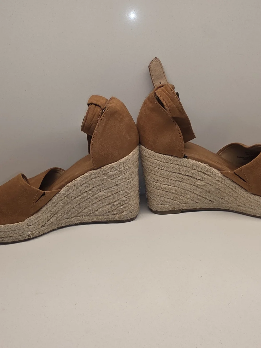 Universal Thread Tan Suede Espadrille Platform Sandals with Ankle Strap